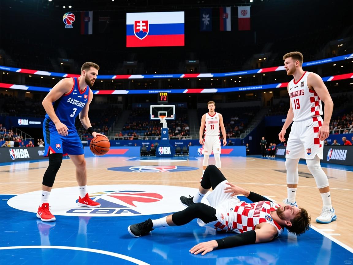 斯洛伐克队在客场与克罗地亚对决，最终-失利